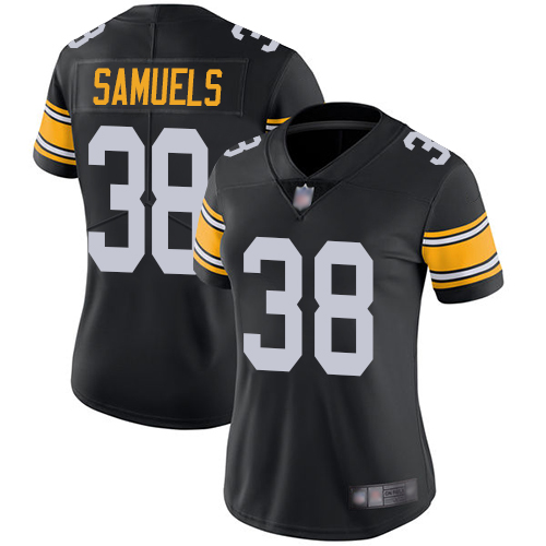 Women Pittsburgh Steelers Football 38 Limited Black Jaylen Samuels Alternate Vapor Untouchable Nike NFL Jersey
